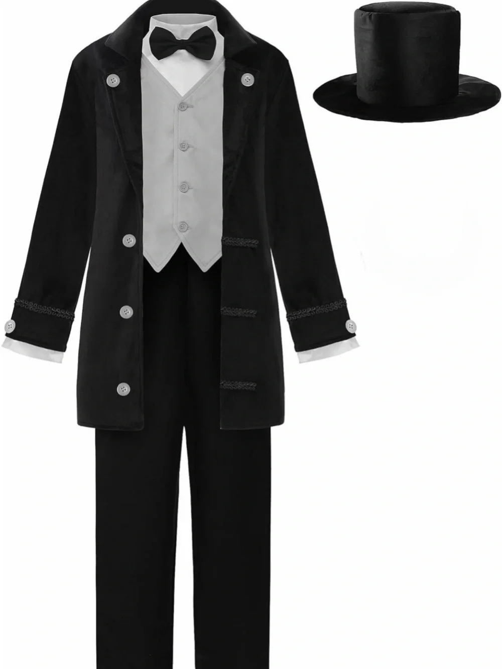 Abraham Lincoln Costume with Top Hat for Kids